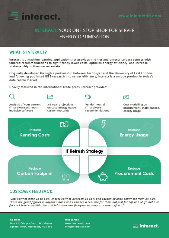 Interact: Your One Stop Shop for Server Energy Optimisation